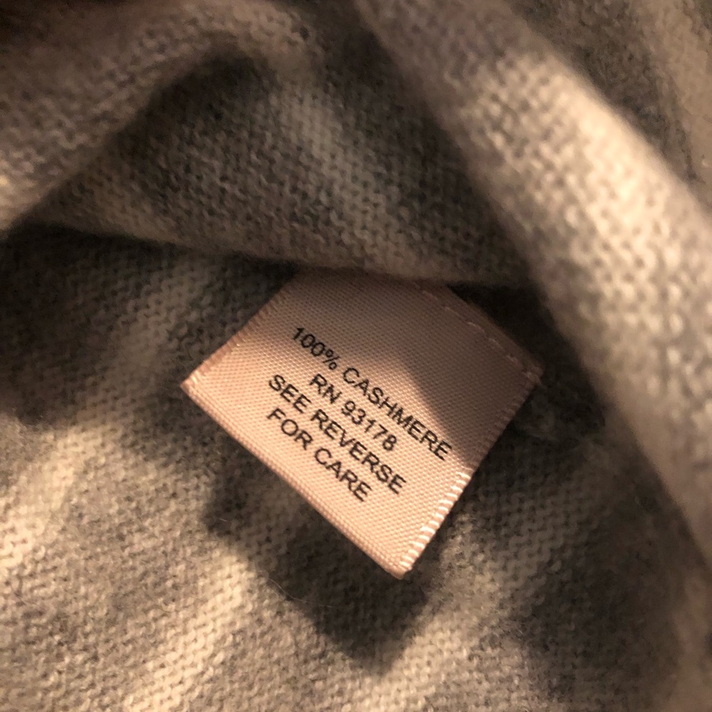 Philosophy Gray and White Striped Cashmere Sweater - Picture 7 of 11